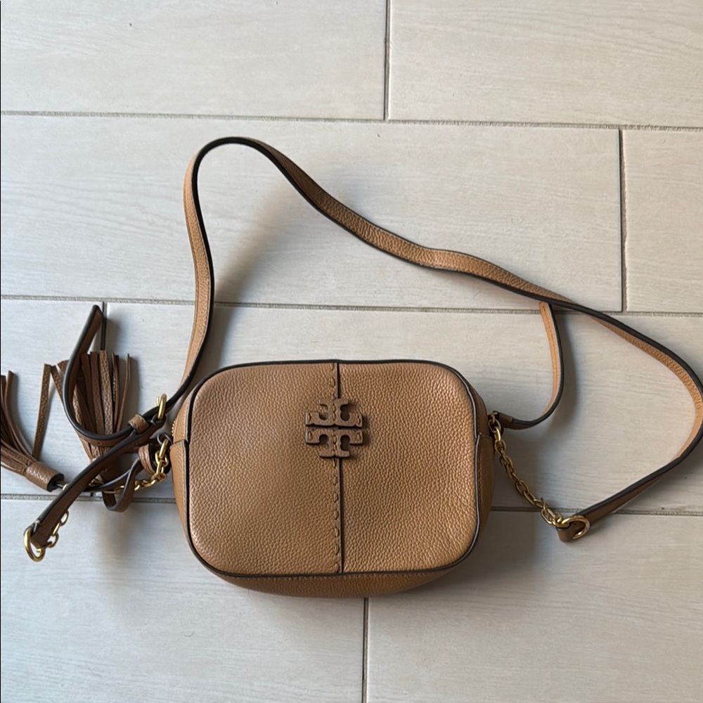 Tory Burch Tan Leather Crossbody Bag